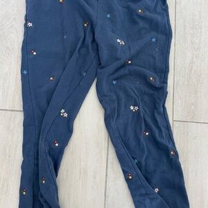 Floral Embroidered Women’s Bottoms - Blue